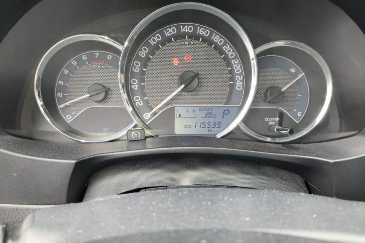 Used Toyota Levin 2014 1.6G CVT Elite Edition Odometer Close Up