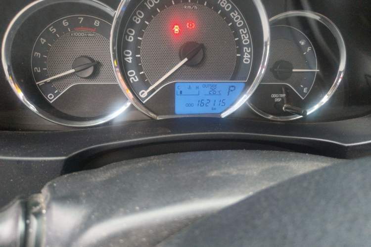 Used Toyota Levin 2016 1.6G CVT Elite Edition Odometer Close Up