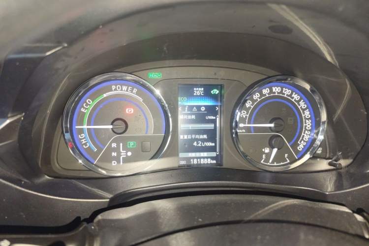 Used Toyota Levin 2016 Dual-Engine 1.8H GS E-CVT Elite Model with Sunroof Instrument Cluster