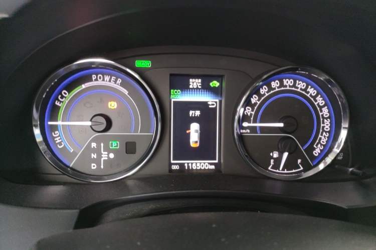 Used Toyota Levin 2016 Dual-Engine 1.8H GS E-CVT Elite Model with Sunroof Instrument Cluster
