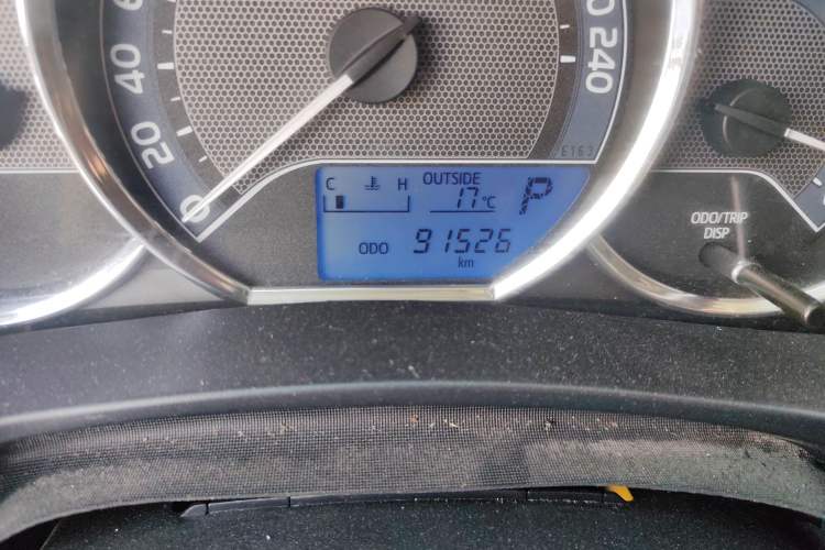 Used Toyota Levin 2016 1.6G CVT Elite Edition Odometer Close Up
