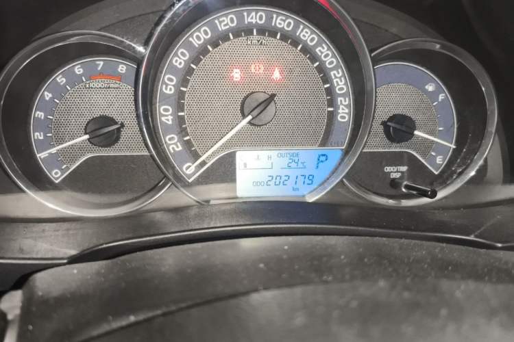 Used Toyota Levin 2016 1.6G CVT Elite Edition Odometer Close Up