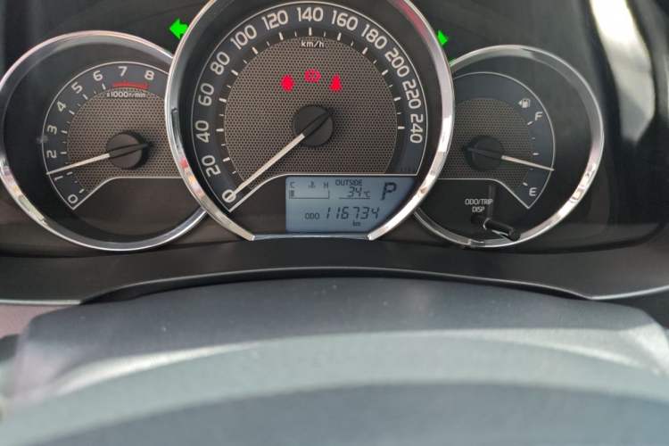 Used Toyota Levin 2016 1.6G CVT Elite Edition Odometer Close Up