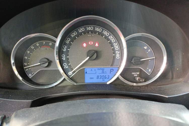 Used Toyota Levin 2016 1.6G CVT Elite Edition Odometer Close Up