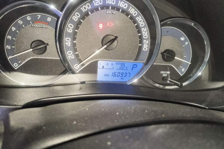 Used Toyota Levin 2016 1.6G CVT Elite Edition Odometer Close Up