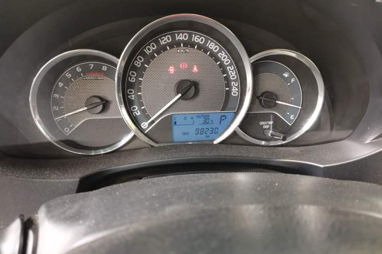 Used Toyota Levin 2016 1.6G CVT Elite Edition Odometer Close Up