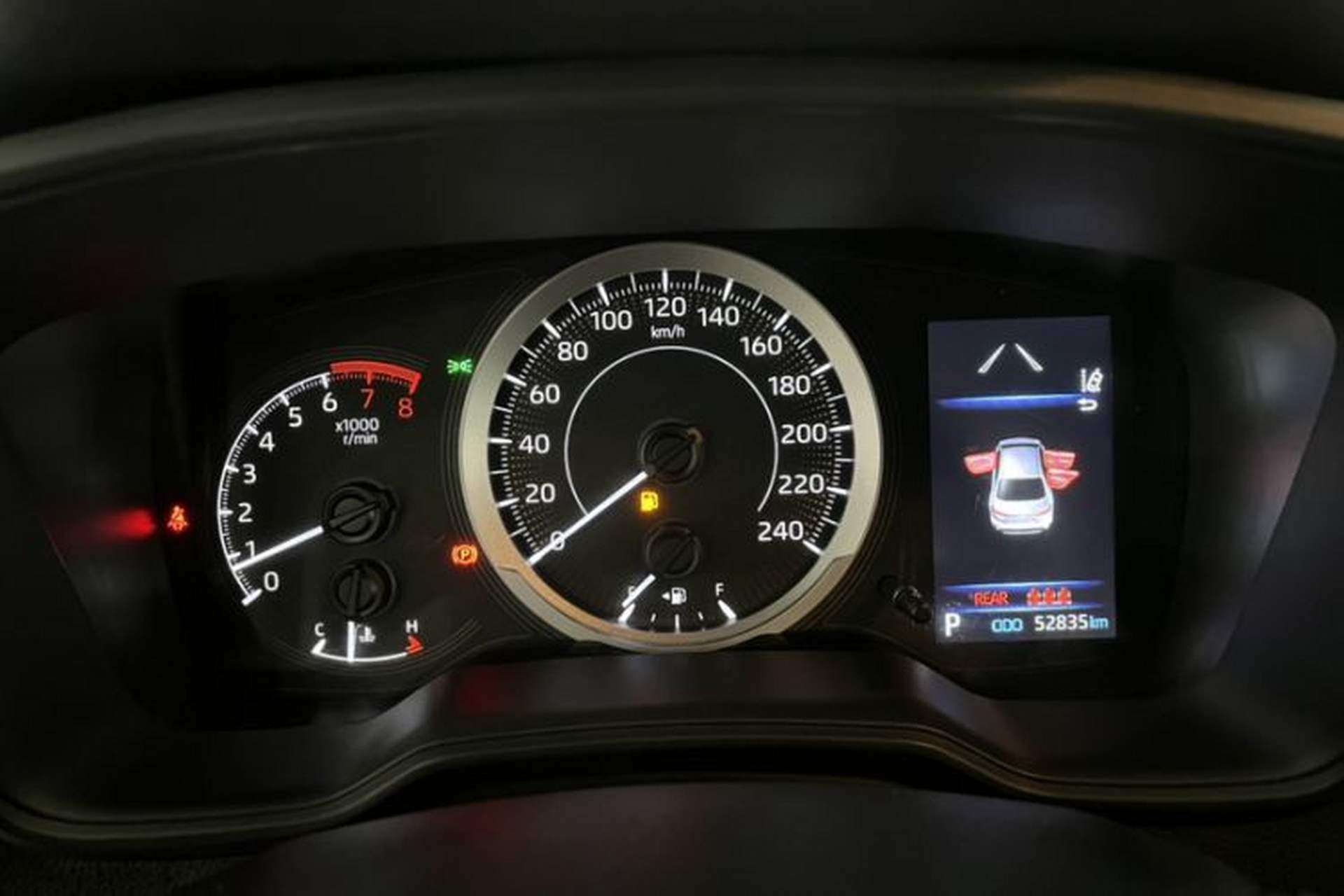 Used Toyota Levin 2023 185T CVT Luxury Edition Odometer Close Up