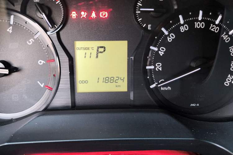 Used Toyota Prado  Odometer Close Up