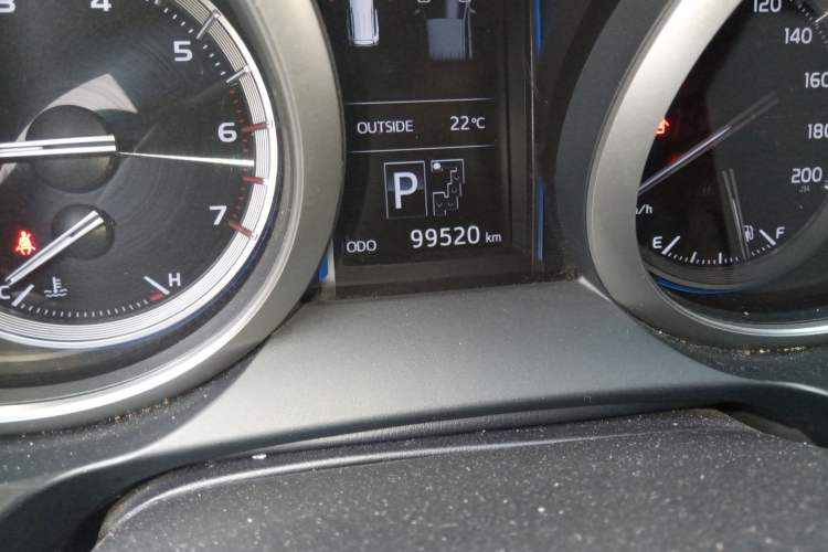 Used Toyota Prado  Odometer Close Up