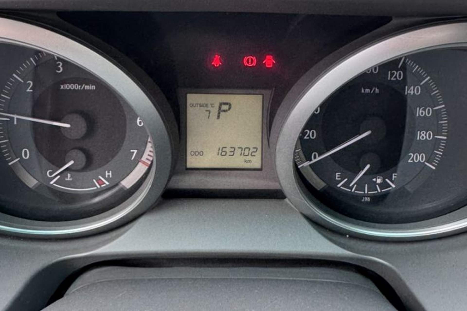 Used Toyota Prado  Odometer Close Up