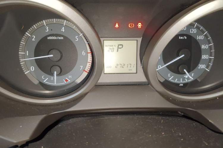 Used Toyota Prado 2010 2.7L Automatic Standard Edition Odometer Close Up