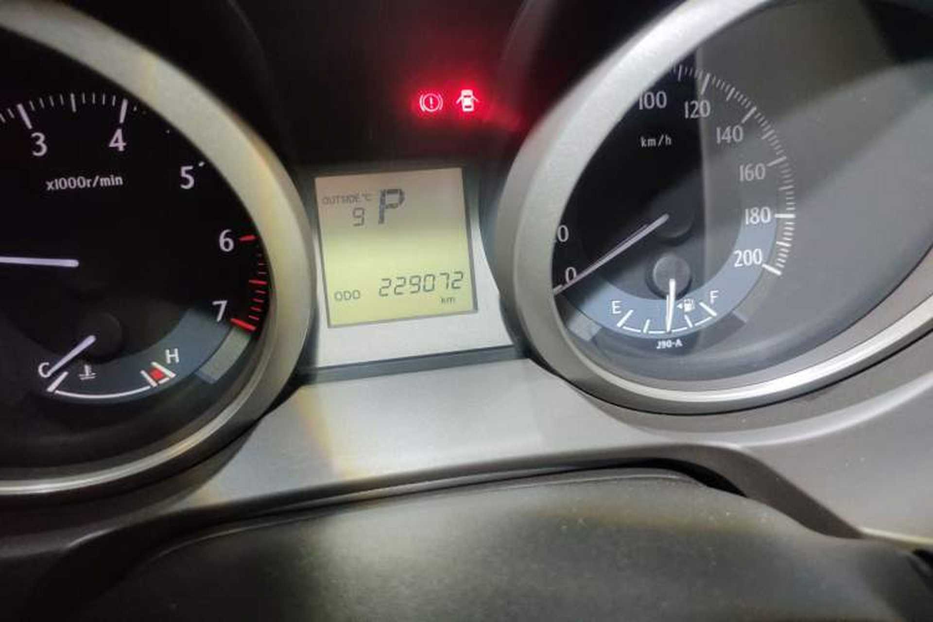 Used Toyota Prado  Odometer Close Up