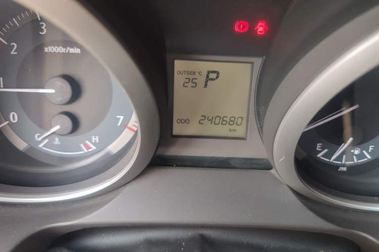 Used Toyota Prado  Odometer Close Up