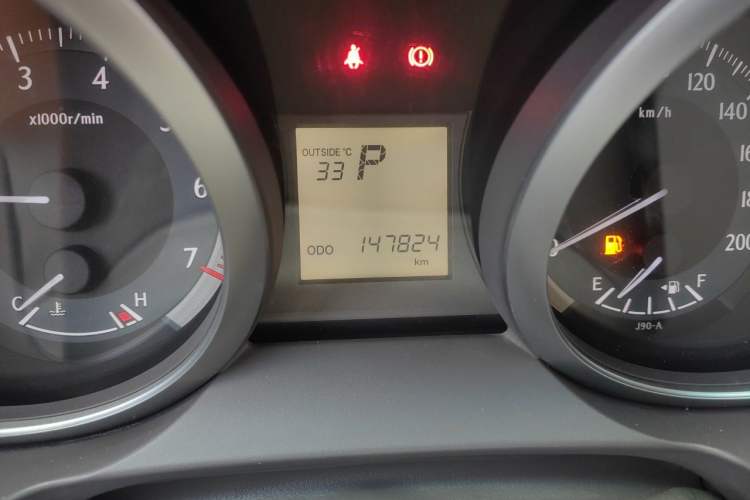 Used Toyota Prado  Odometer Close Up
