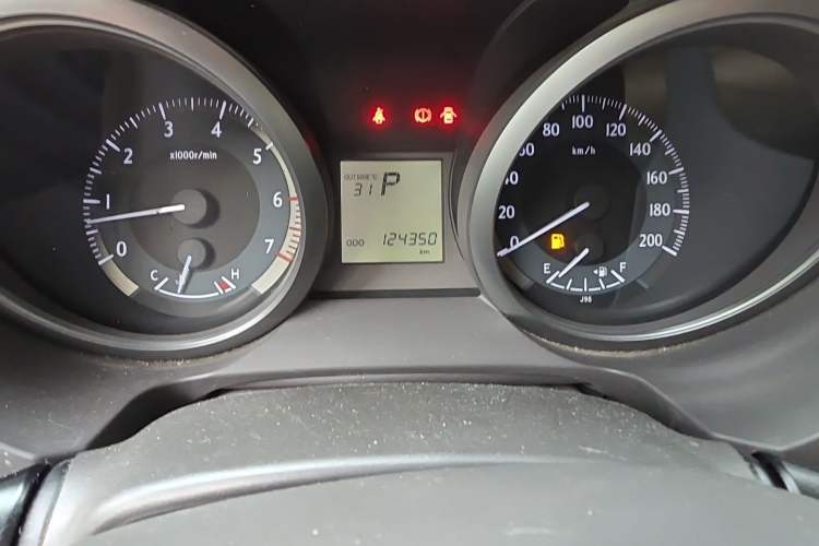 Used Toyota Prado  Odometer Close Up