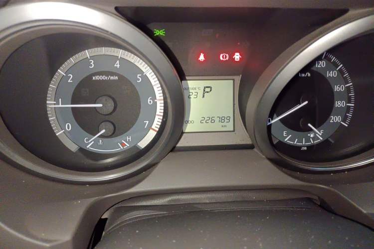 Used Toyota Prado  Odometer Close Up