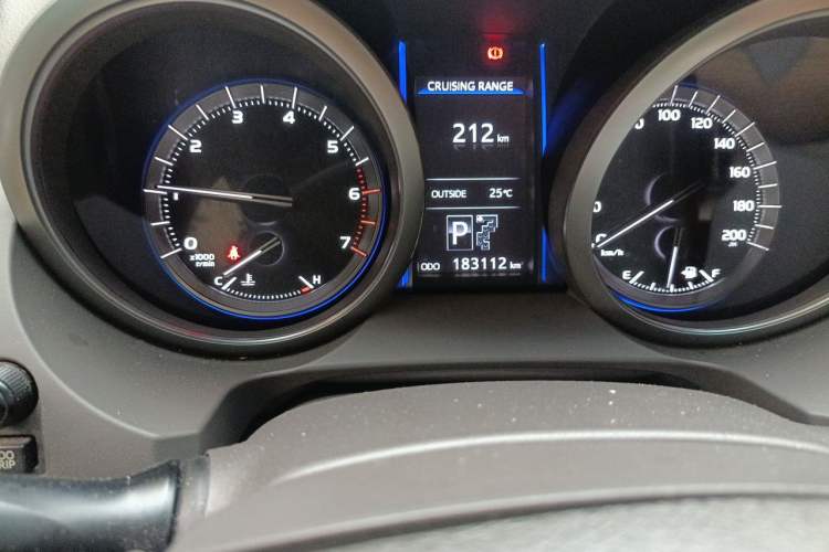 Used Toyota Prado  Odometer Close Up