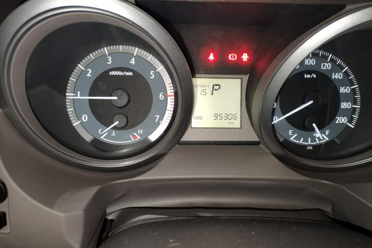 Used Toyota Prado  Odometer Close Up