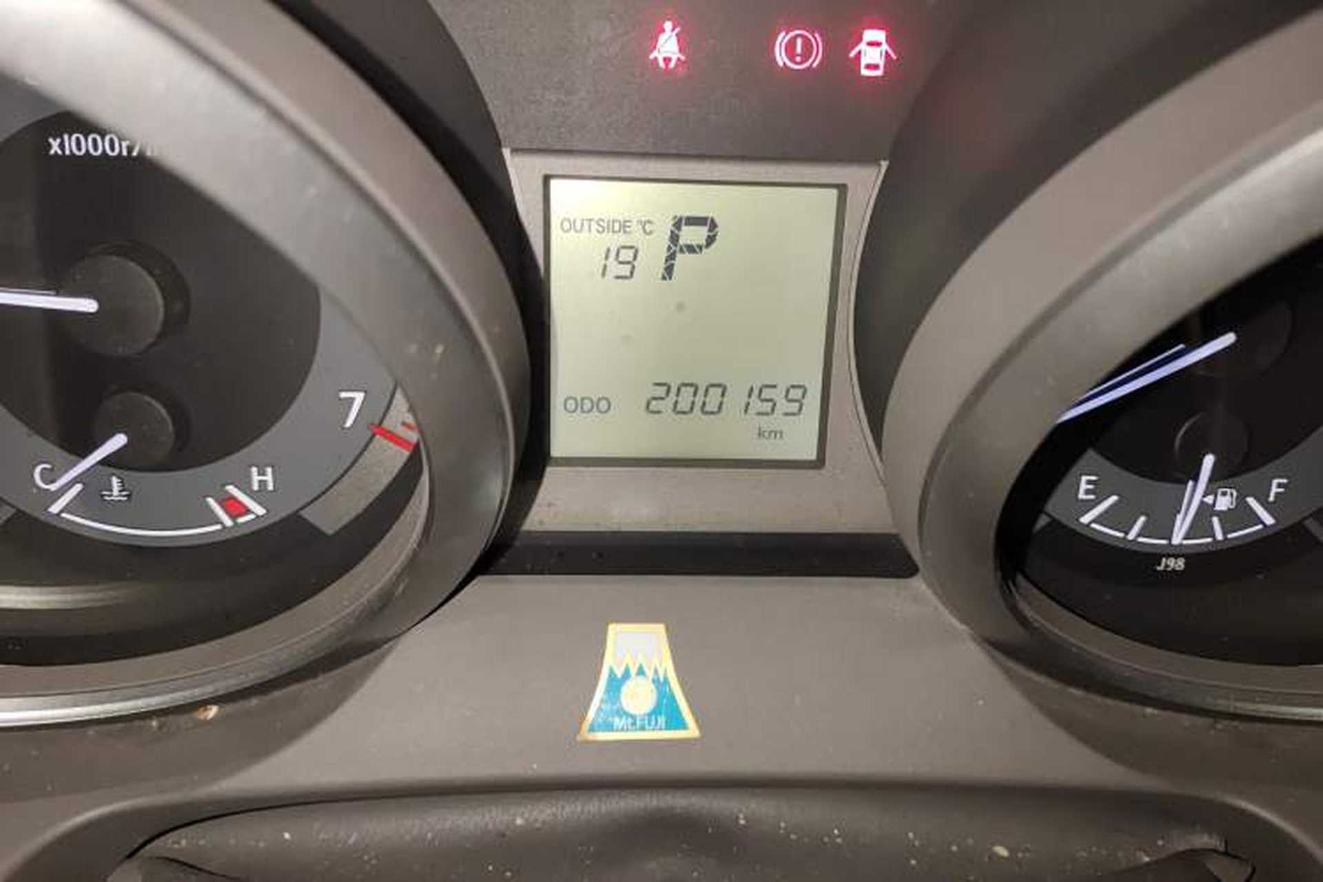 Used Toyota Prado 2015 2.7L Parallel Import Odometer Close Up