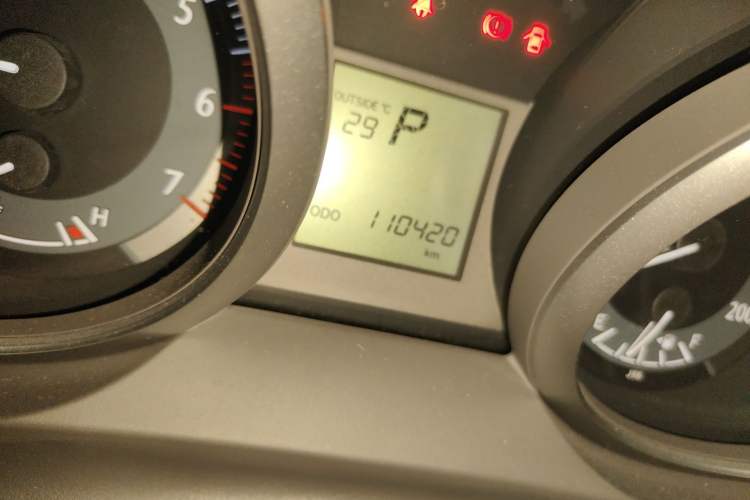 Used Toyota Prado  Odometer Close Up
