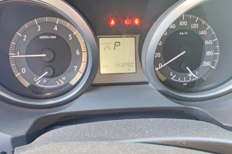 Used Toyota Prado  Odometer Close Up