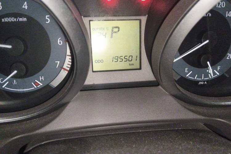 Used Toyota Prado  Odometer Close Up