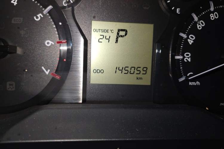 Used Toyota Prado  Odometer Close Up