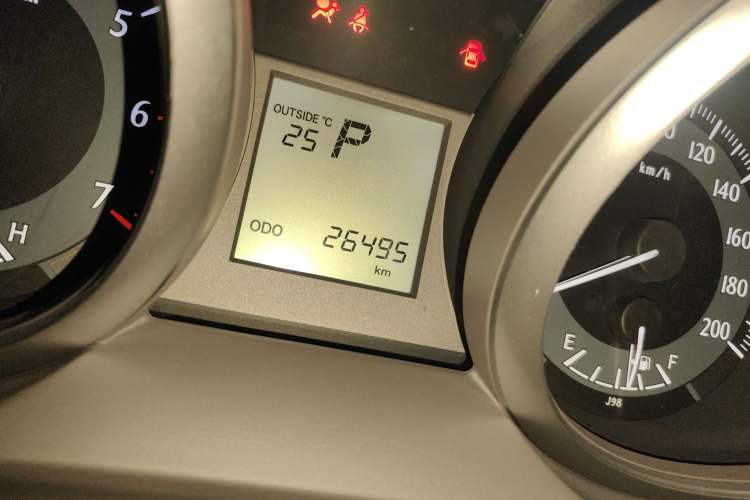 Used Toyota Prado  Odometer Close Up