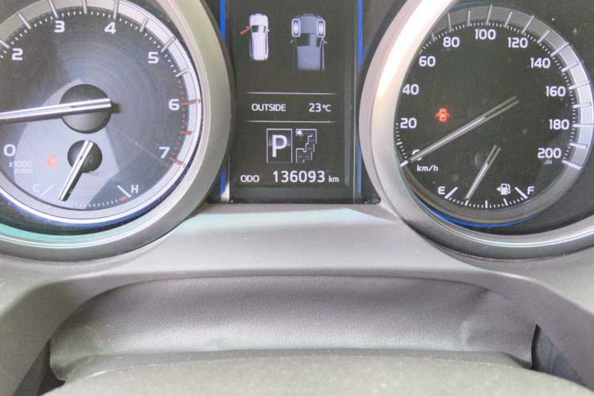 Used Toyota Prado  Odometer Close Up
