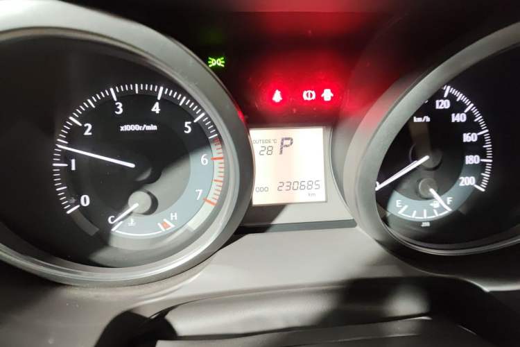 Used Toyota Prado  Odometer Close Up