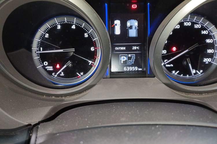 Used Toyota Prado  Odometer Close Up