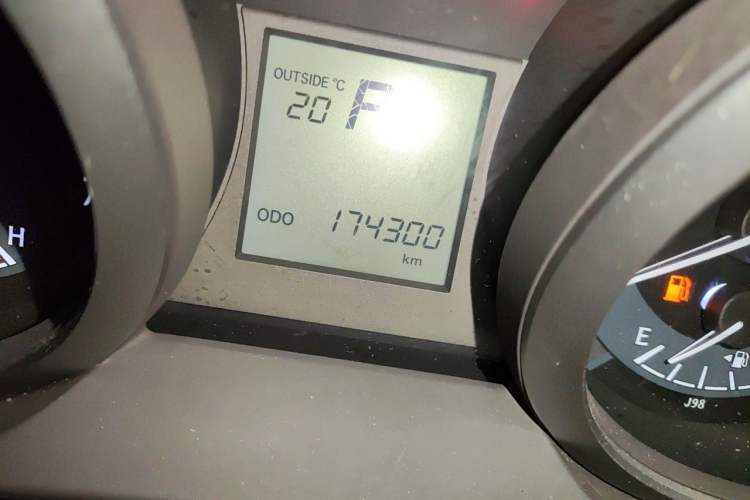 Used Toyota Prado  Odometer Close Up