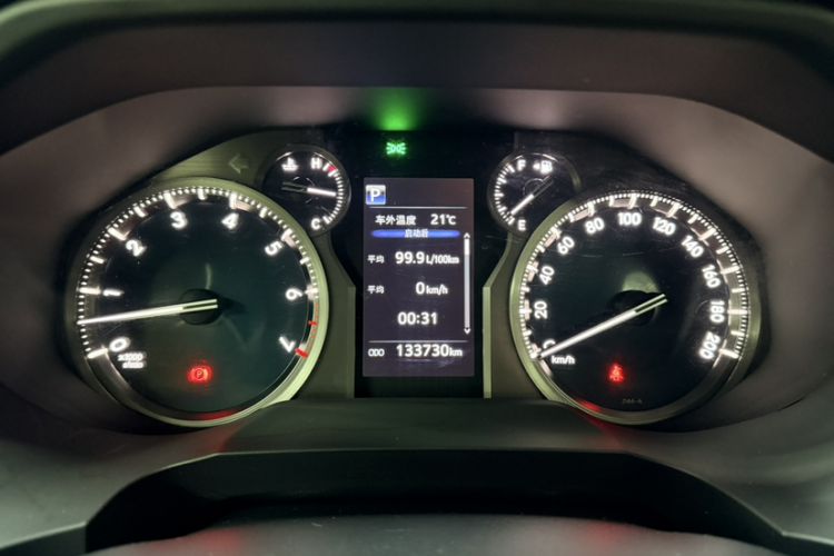 Used Toyota Prado 2018 3.5L Automatic TX-L with Rear-Mounted Spare Tire Odometer Close Up