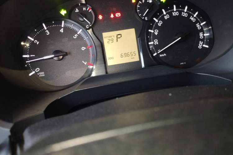 Used Toyota Prado  Odometer Close Up