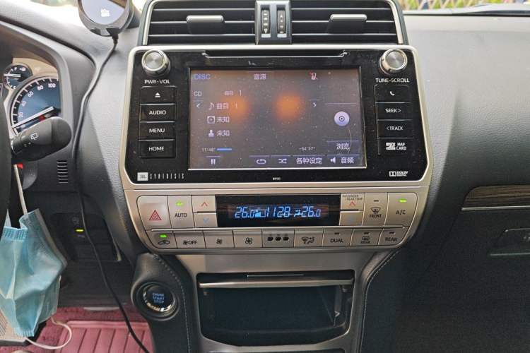 Used Toyota Prado 2018 3.5L Automatic TX-L NAVI with Rear-Mounted Spare Tire Audio And AC Panel