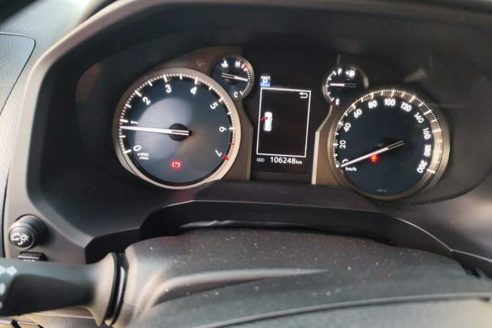 Used Toyota Prado 2018 3.5L Automatic TX-L with Rear-Mounted Spare Tire Odometer Close Up