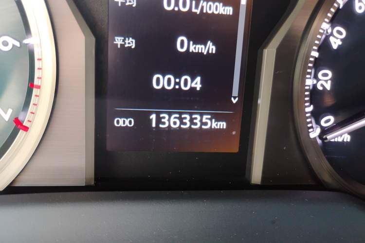 Used Toyota Prado 2018 3.5L Automatic TX-L with Rear-Mounted Spare Tire Odometer Close Up