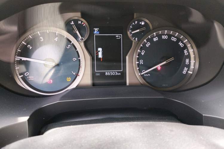 Used Toyota Prado 2018 3.5L Automatic TX-L with Rear-Mounted Spare Tire Odometer Close Up