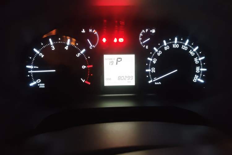 Used Toyota Prado  Odometer Close Up