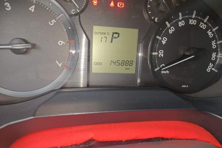 Used Toyota Prado  Odometer Close Up
