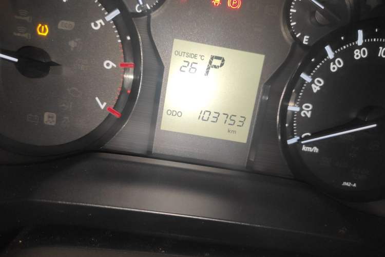 Used Toyota Prado  Odometer Close Up