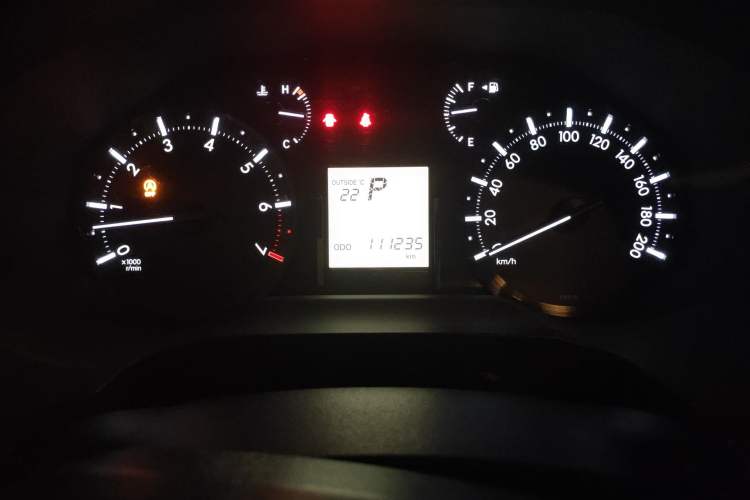 Used Toyota Prado 2018 3.5L Automatic TX Odometer Close Up
