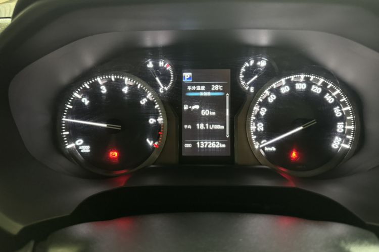 Used Toyota Prado 2018 3.5L Automatic TX-L with Rear-Mounted Spare Tire Odometer Close Up