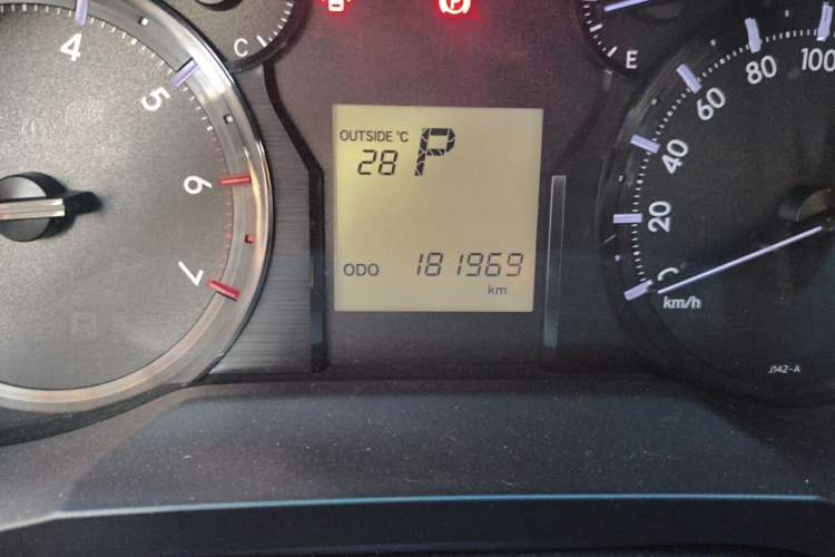 Used Toyota Prado  Odometer Close Up