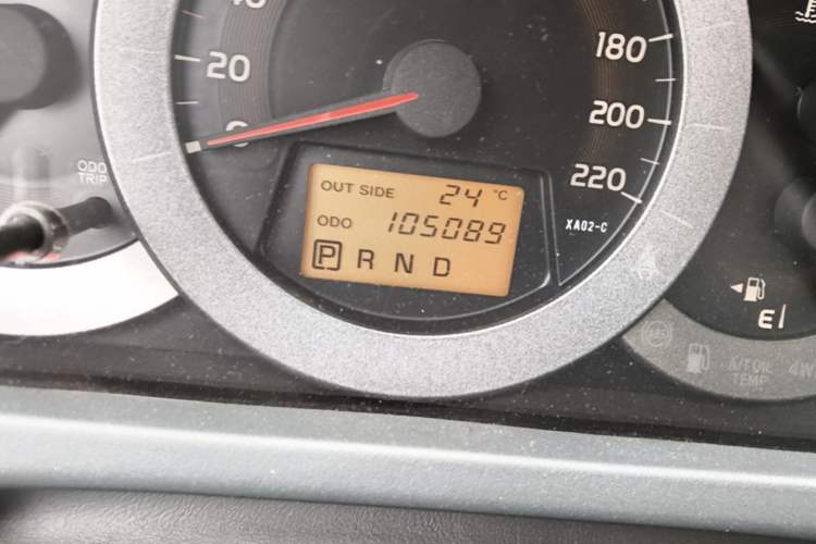 Used Toyota RAV4 2009 2.0L Automatic Luxury Edition Odometer Close Up