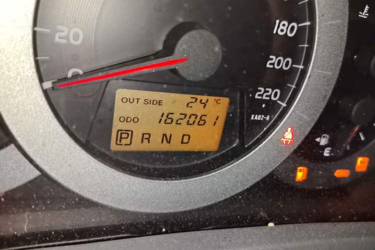 Used Toyota RAV4 2009 2.4L Automatic Luxury Edition Odometer Close Up