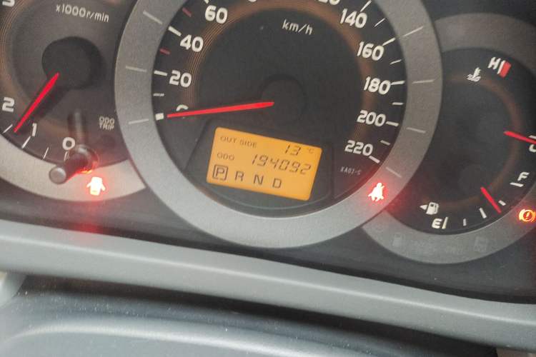 Used Toyota RAV4 2009 2.0L Automatic Luxury Edition Odometer Close Up