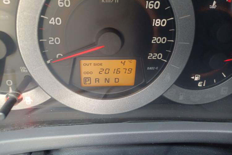Used Toyota RAV4 2009 2.4L Automatic Luxury Edition Odometer Close Up