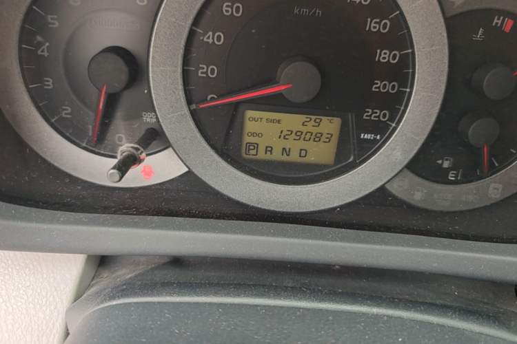 Used Toyota RAV4 2009 2.4L Automatic Luxury Navigation Edition Odometer Close Up