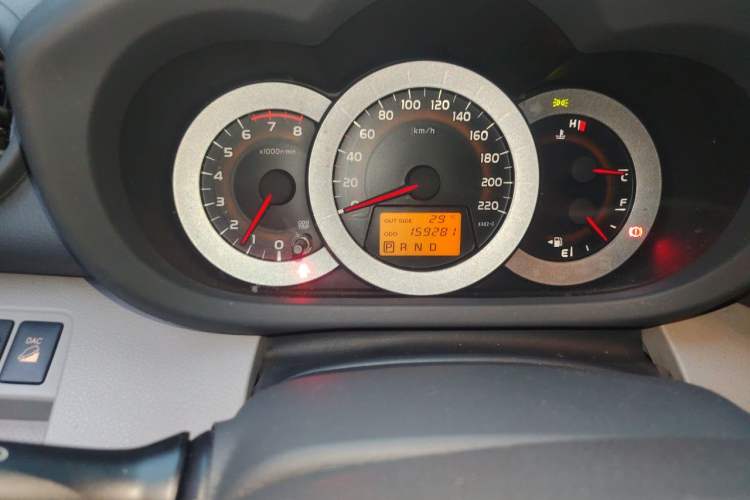 Used Toyota RAV4 2009 2.4L Automatic Luxury Edition Odometer Close Up